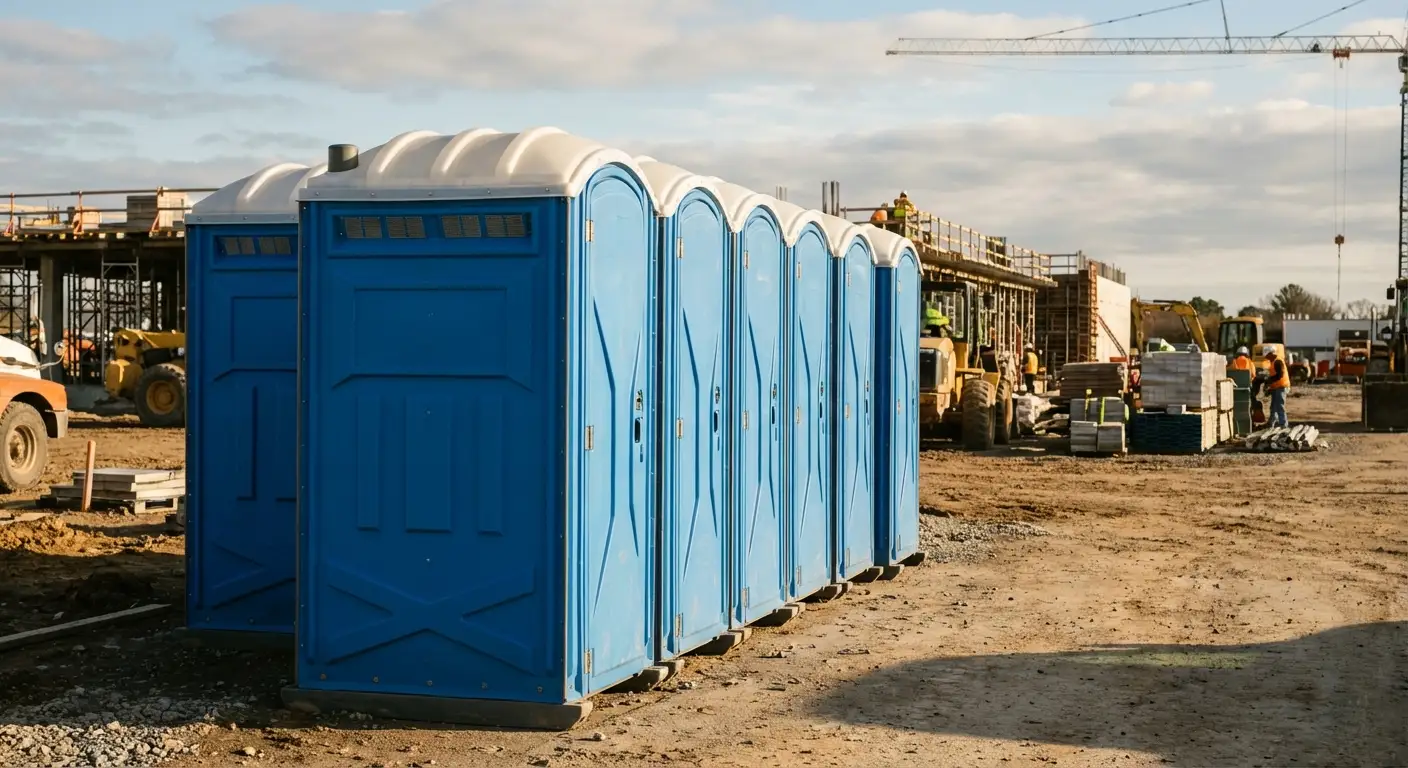 Luxury restroom trailer rental background in Cincinnati, OH