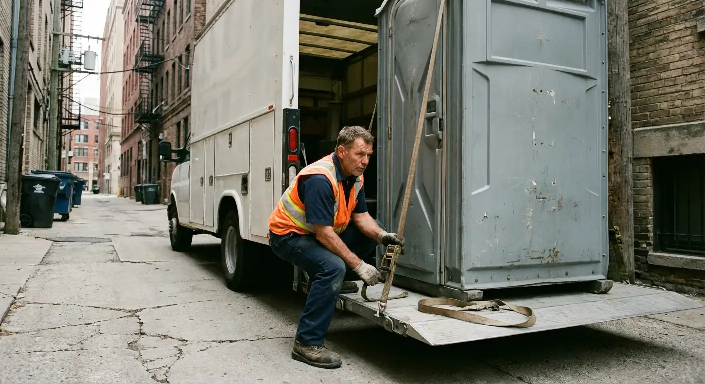 Portable sanitation services in Downtown Cincinnati