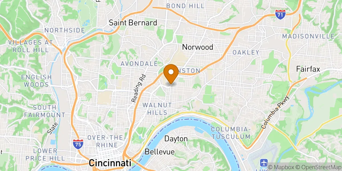  neighborhood map in Cincinnati, OH